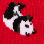 Red Skiing Panda Bamboo-Blend Socks