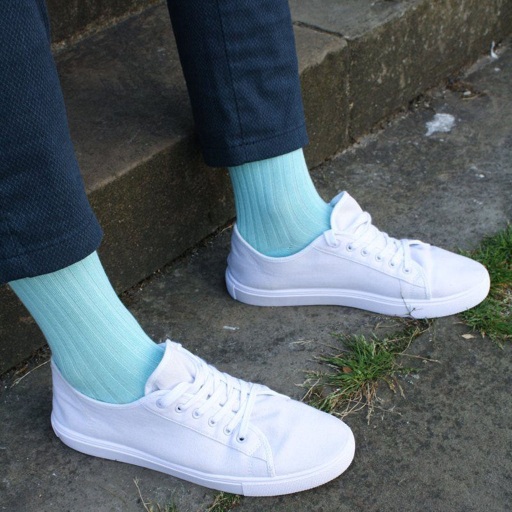Mint Bamboo-Blend Socks