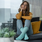 Mint Bamboo-Blend Socks