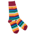 Multi Fine Striped Bamboo-Blend Socks