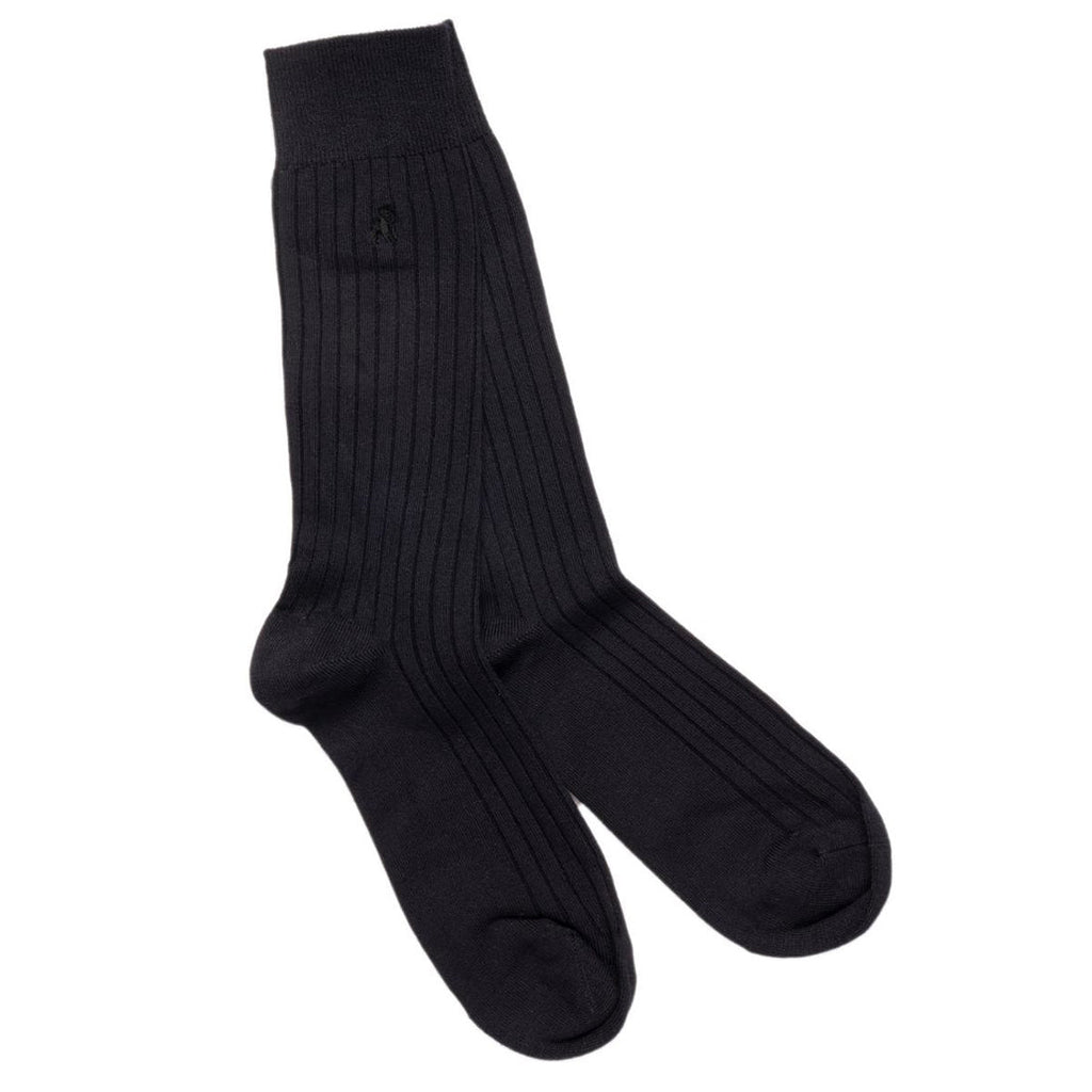 Navy Comfort Cuff Bamboo-Blend Socks