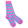 Pink & Blue Striped Bamboo-Blend Socks