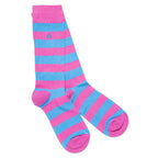 Pink & Blue Striped Bamboo-Blend Socks