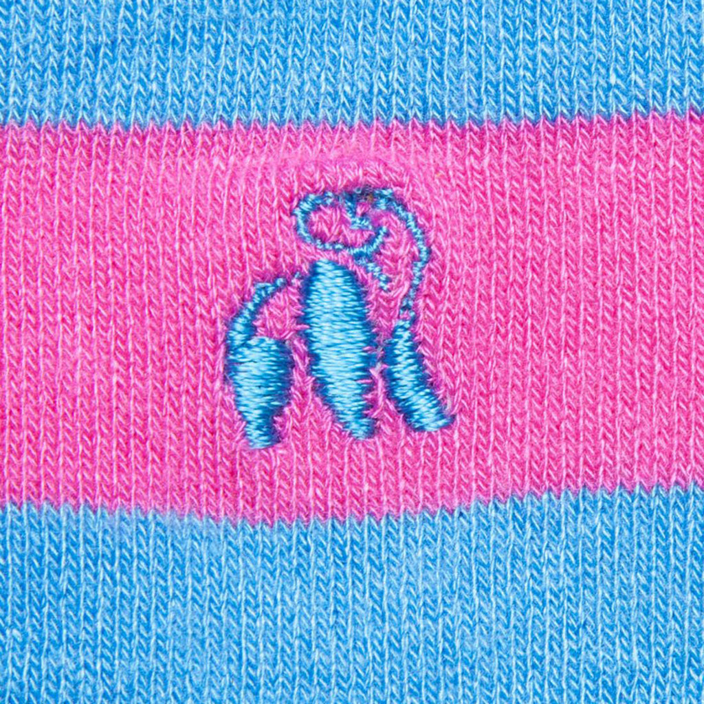Pink & Blue Striped Bamboo-Blend Socks