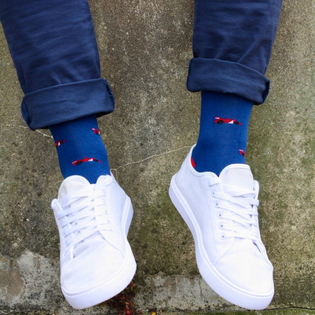 Racing Car Bamboo-Blend Socks