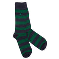 Racing Green Striped Comfort Cuff Bamboo-Blend Socks