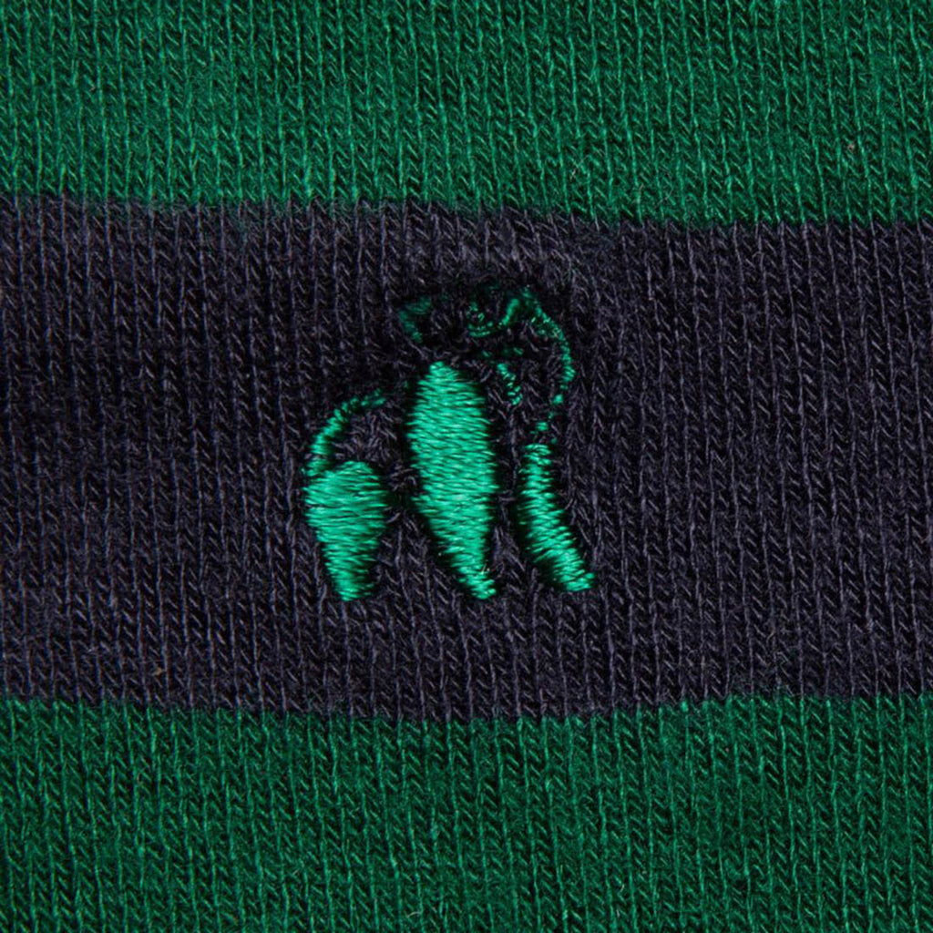 Racing Green Striped Comfort Cuff Bamboo-Blend Socks