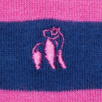 Pink Stripe Matching Bamboo-Blend Sock Set, Adult & Child
