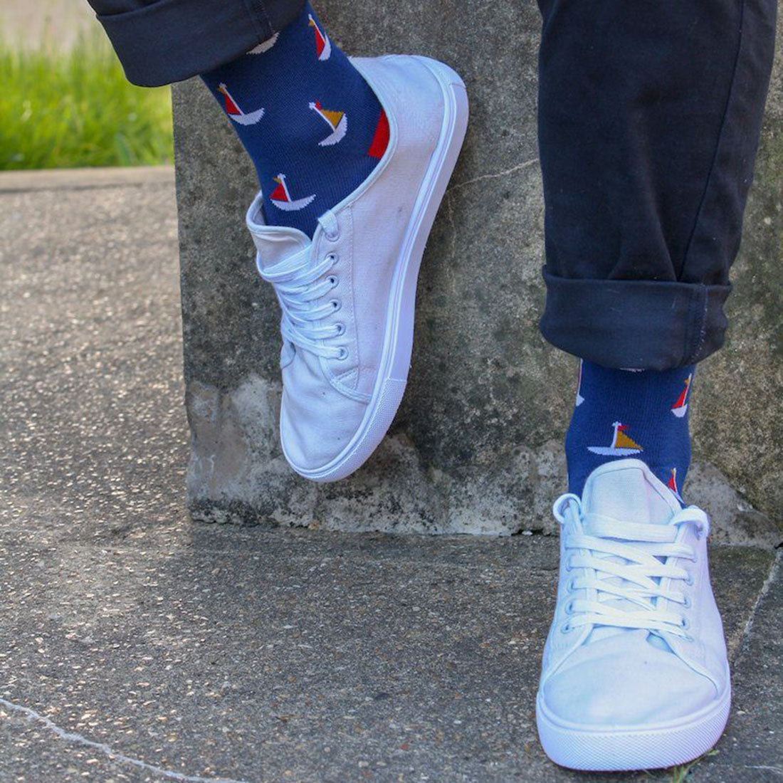 Sailing Boat Bamboo-Blend Socks