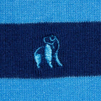 Sky Blue Striped Comfort Cuff Bamboo-Blend Socks