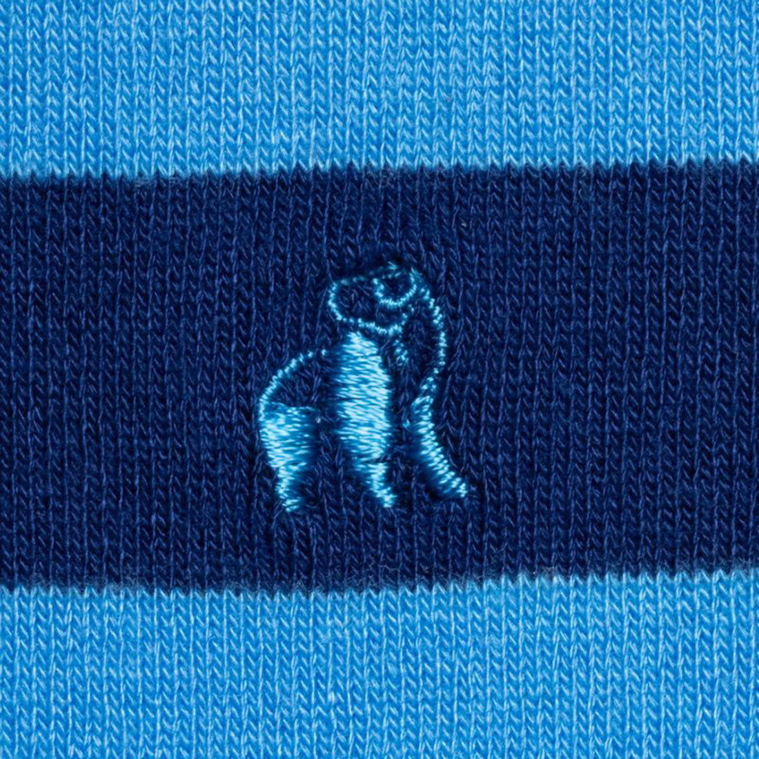 Sky Blue Striped Comfort Cuff Bamboo-Blend Socks
