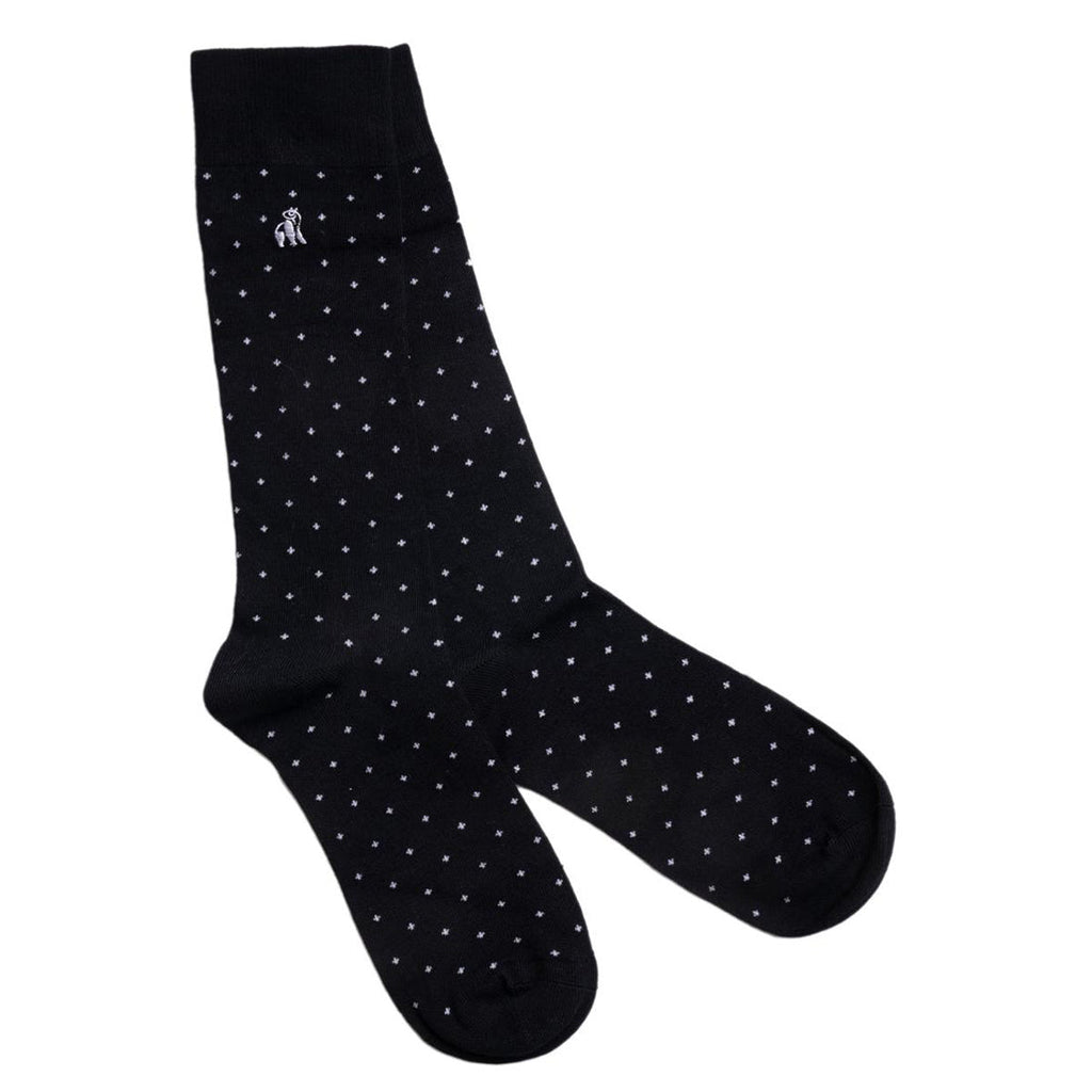 Spotted Black Bamboo-Blend Socks