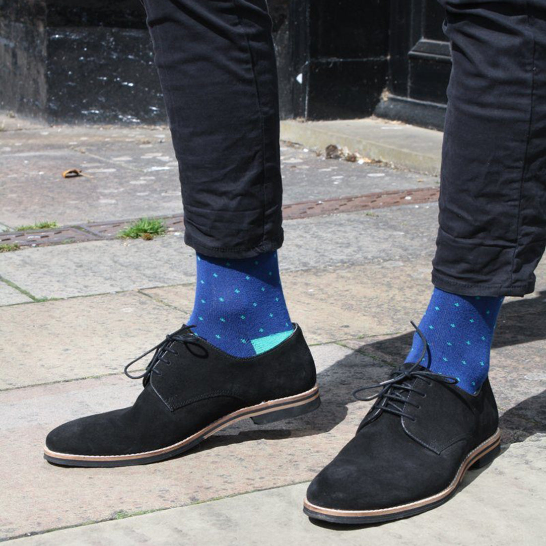 Spotted Green Bamboo-Blend Socks