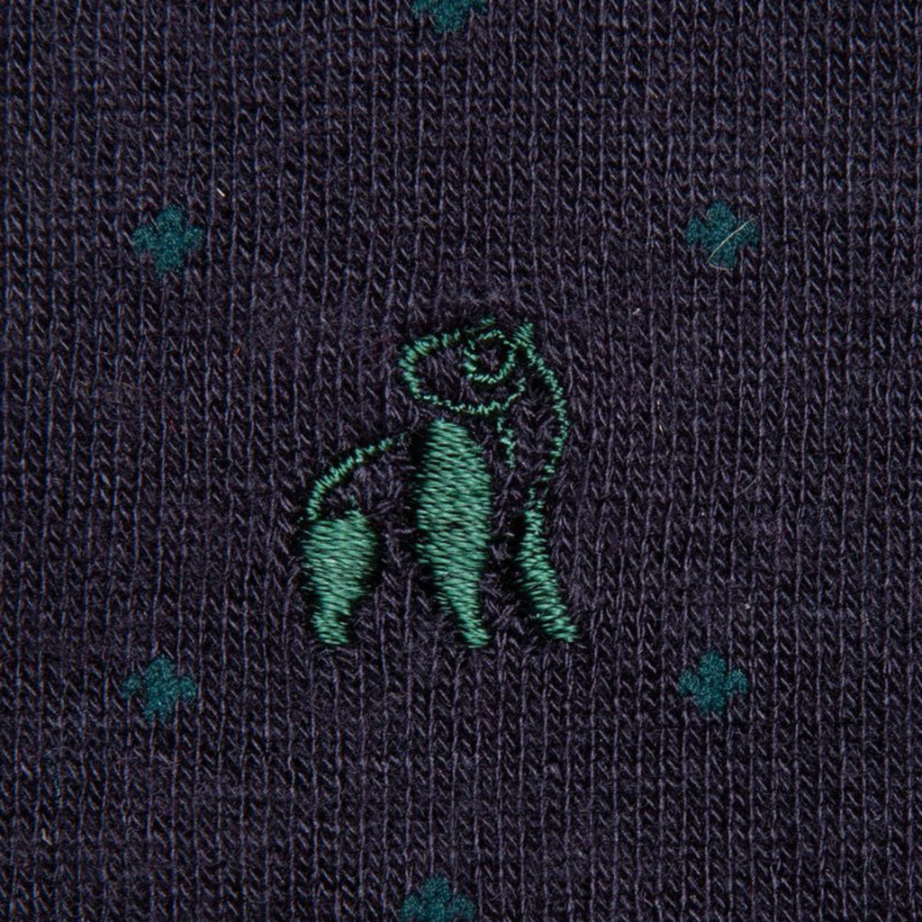 Spotted Navy Comfort Cuff Bamboo-Blend Socks