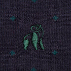 Spotted Navy Comfort Cuff Bamboo-Blend Socks