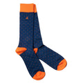 Spotted Orange Bamboo-Blend Socks