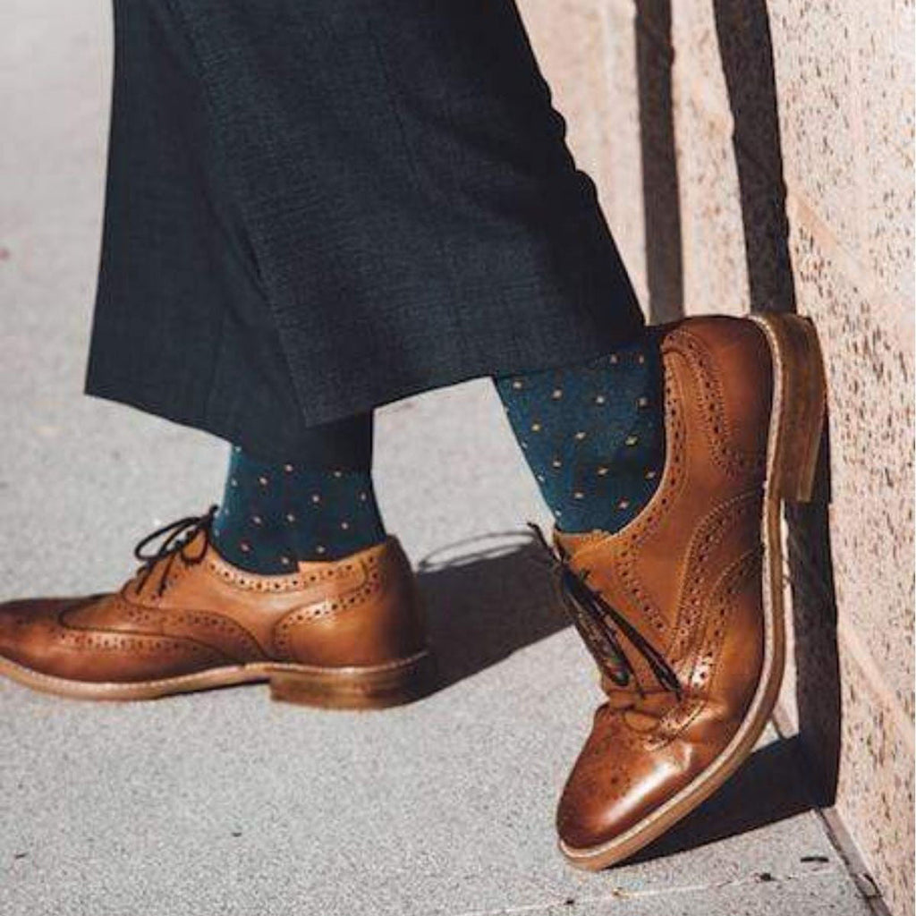Spotted Orange Bamboo-Blend Socks