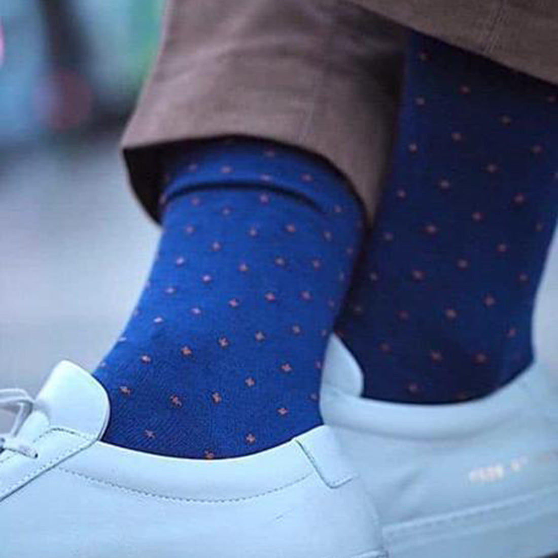 Spotted Orange Bamboo-Blend Socks