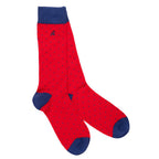 Spotted Red Bamboo-Blend Socks