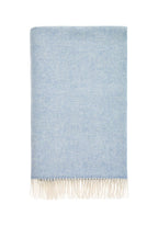 Soft Blue British Merino Wool Throw