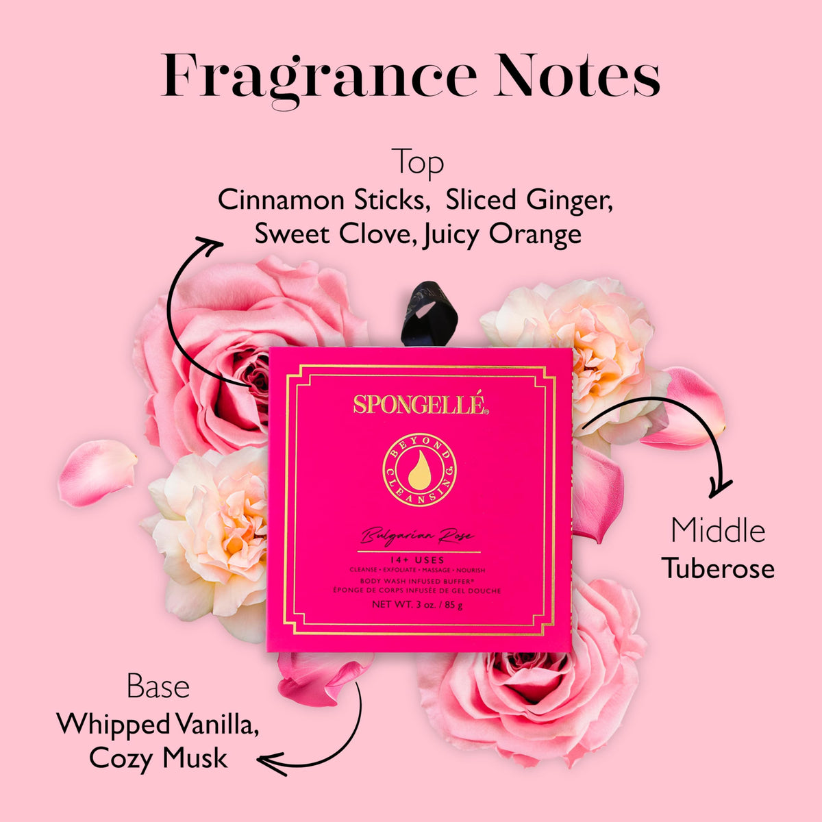 Spongellé Bulgarian Rose Wild Flower Body Wash Infused Buffer
