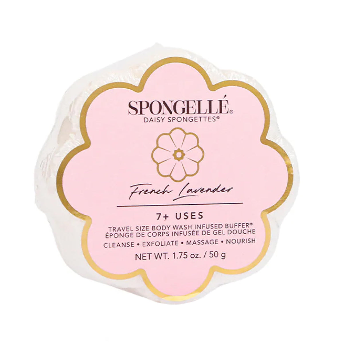 Spongellé French Lavender Daisy Spongette Travel Body Buffer