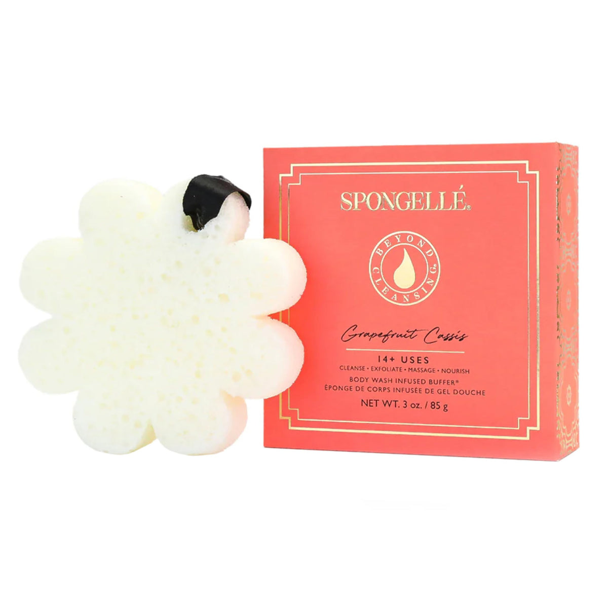 Spongellé Grapefruit Cassis Wild Flower Body Wash Infused Loofah Buffer