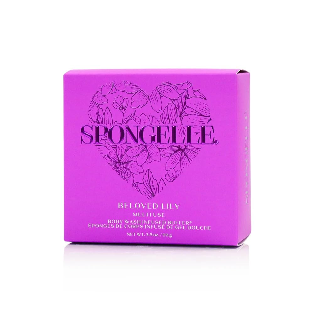 Spongellé Lily Heart Body Buffer & Hand Cream Gift Set