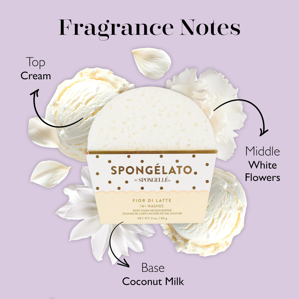 Spongellé Spongelato Limone Gelato Body Wash Infused Loofah Buffer