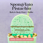 Spongellé Spongelato Pistachio Gelato Body Wash Infused Loofah Buffer