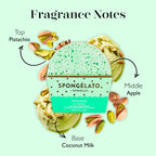 Spongellé Spongelato Pistachio Gelato Body Wash Infused Loofah Buffer