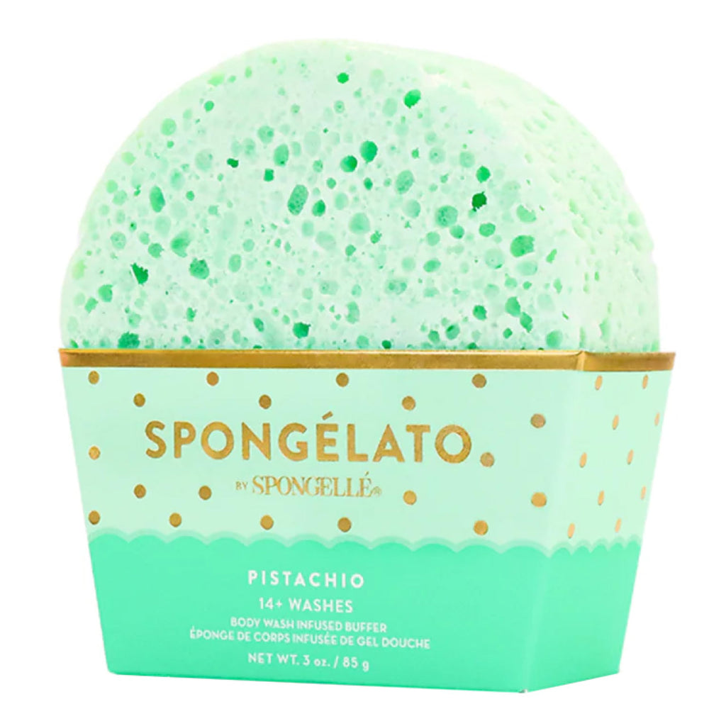 Spongellé Spongelato Pistachio Gelato Body Wash Infused Loofah Buffer