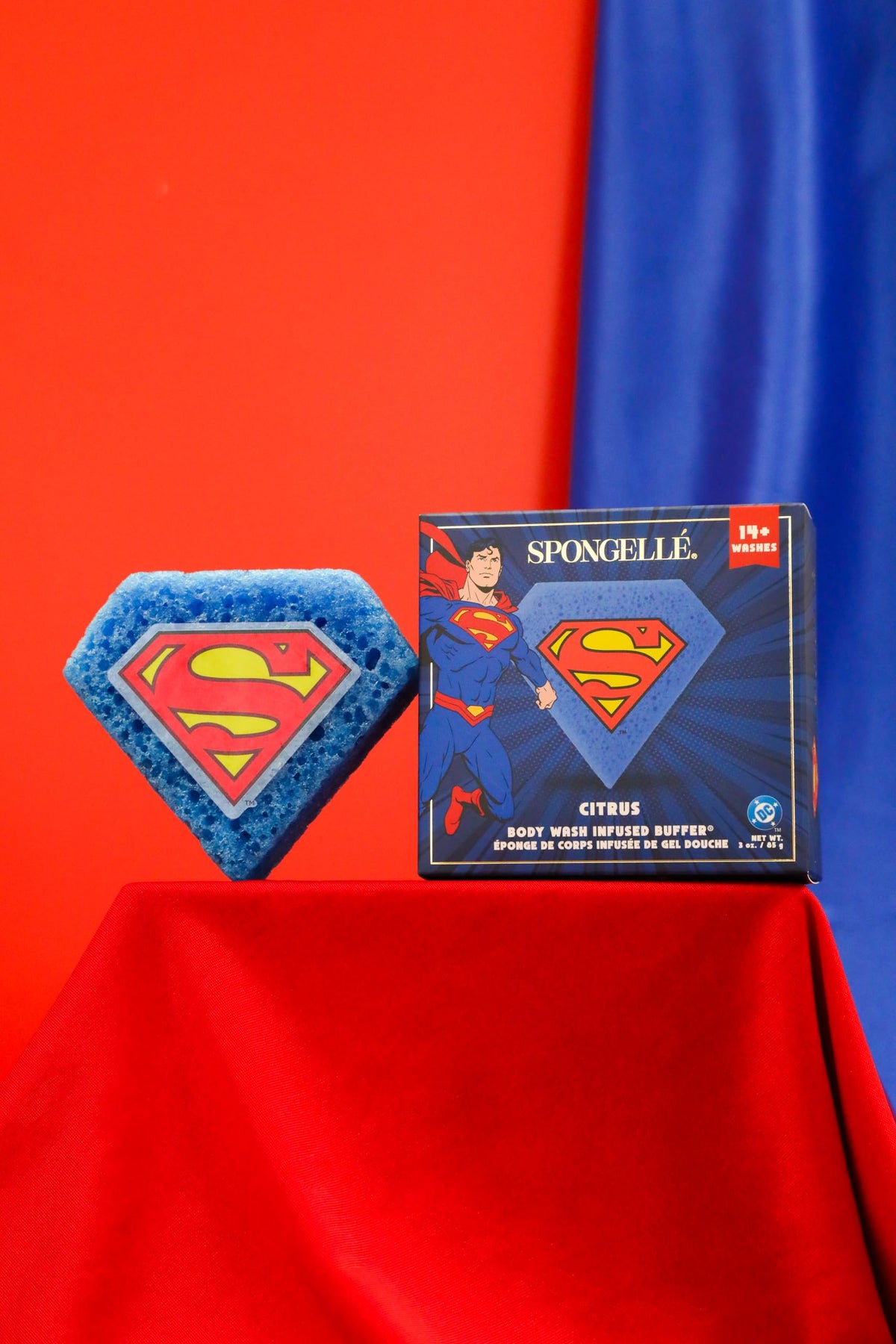 Spongellé DC Superman Citrus Body Wash Infused Buffer