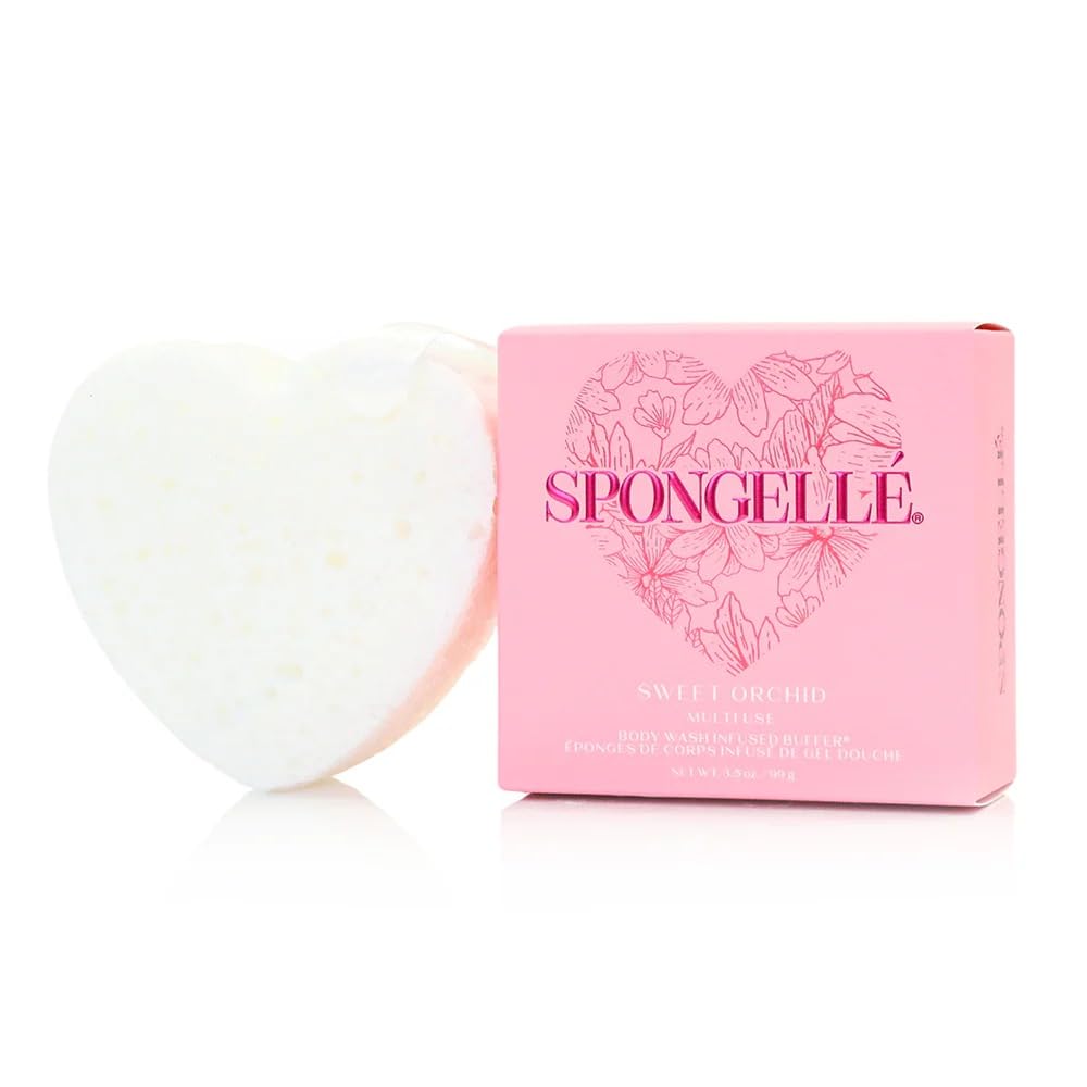 Spongellé Sweet Orchid Heart Body Wash Infused Buffer Gift Box