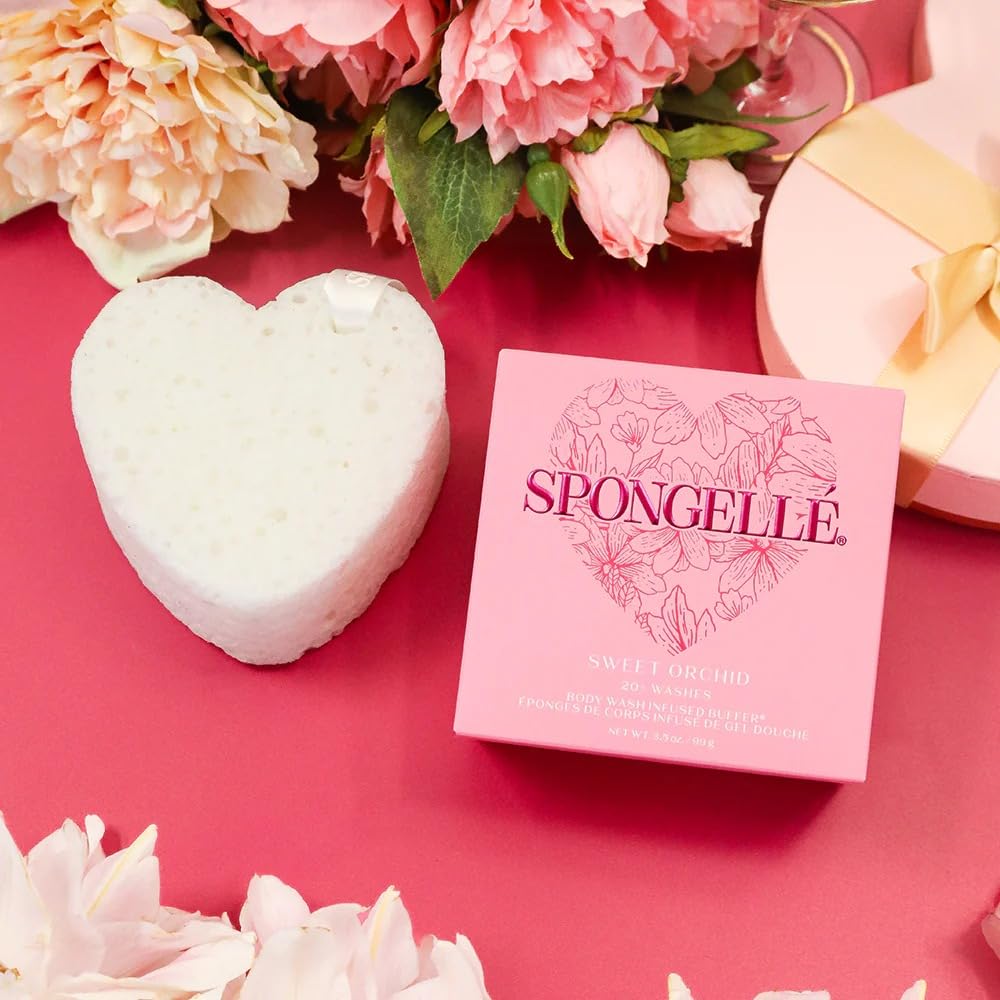 Spongellé Sweet Orchid Heart Body Wash Infused Buffer Gift Box