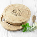Personalised Traditional Couples’ Cheese Board Set