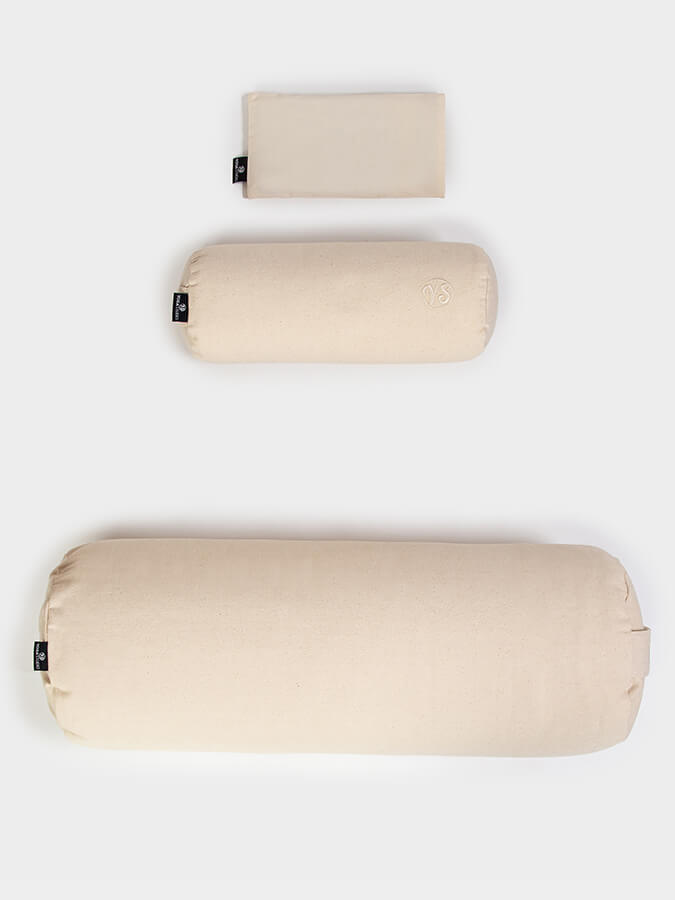 Yoga Studio Organic Meditation Bolster & Eye Pillow Set, Relax
