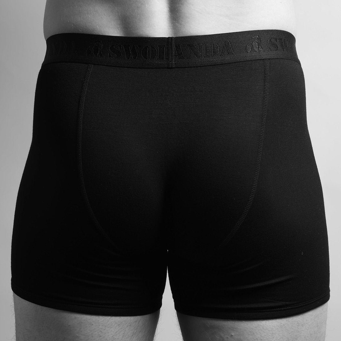Black & Black Band Bamboo-Viscose Boxers