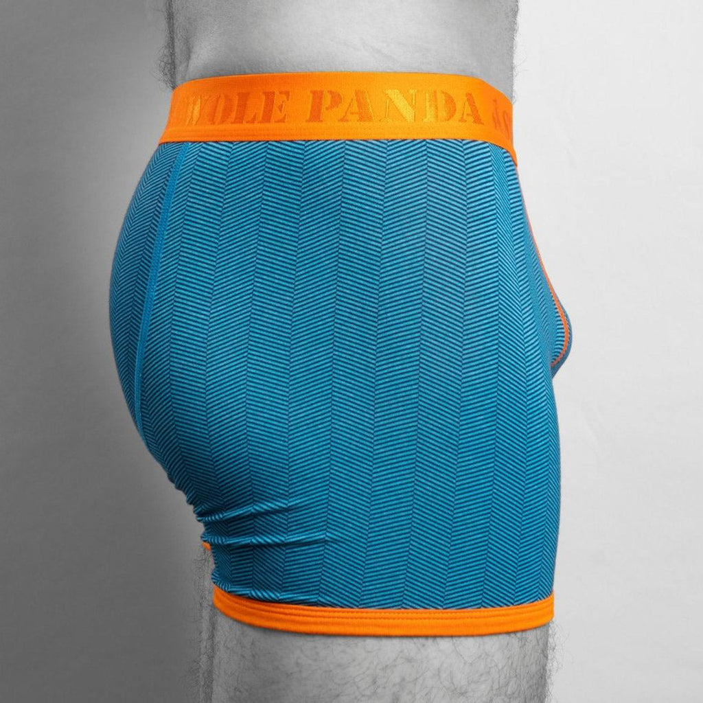 Blue Herringbone Bamboo-Viscose Boxers