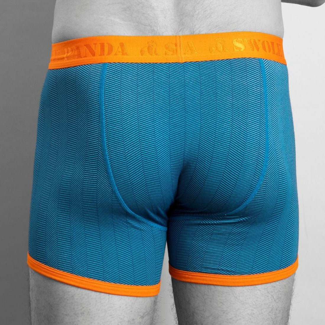 Blue Herringbone Bamboo-Viscose Boxers
