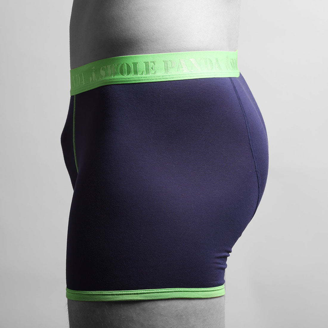 Navy & Green Band Bamboo-Viscose Boxers