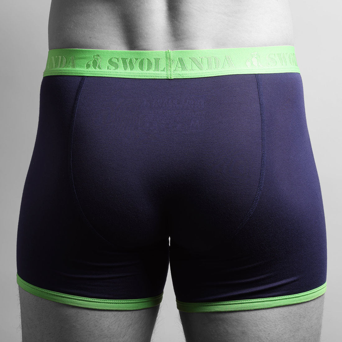 Navy & Green Band Bamboo-Viscose Boxers