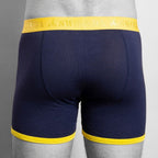 Navy & Yellow Band Bamboo-Viscose Boxers