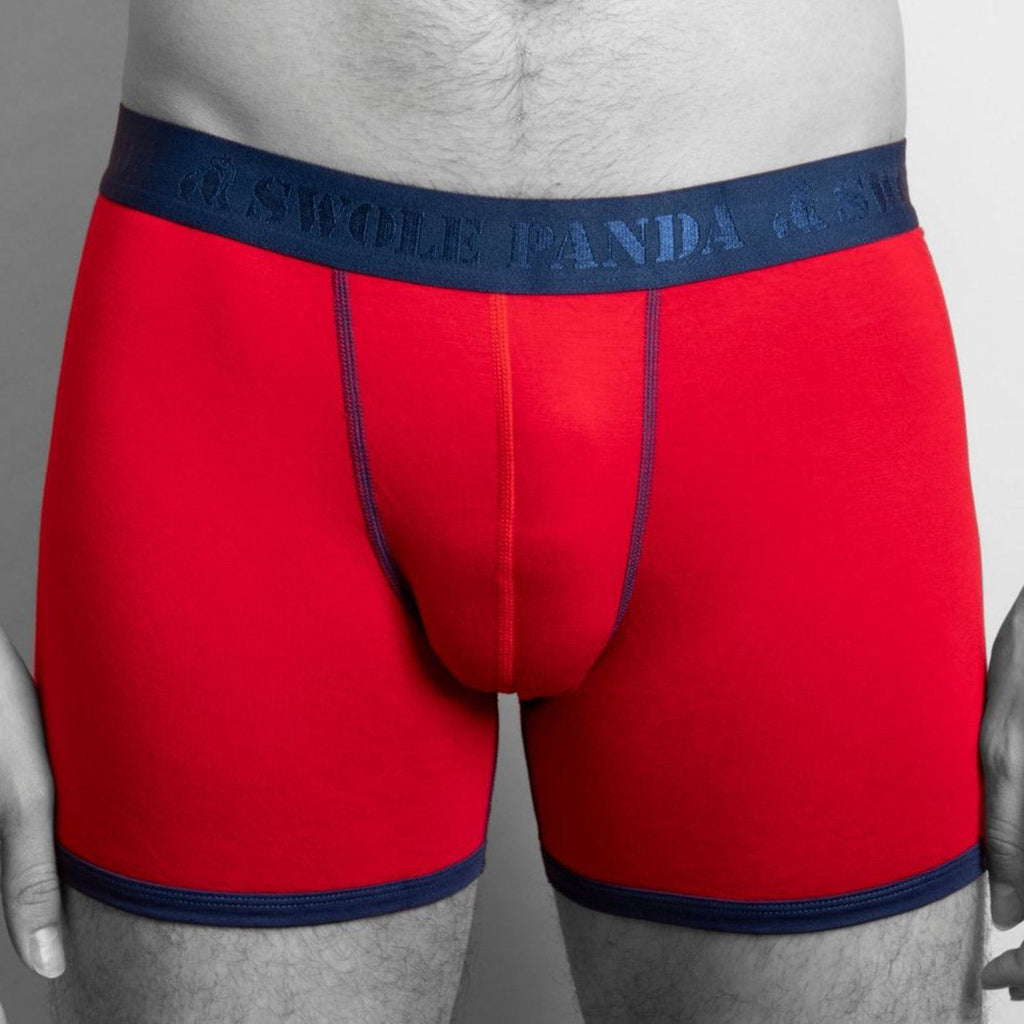 Red & Blue Band Bamboo-Viscose Boxers
