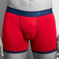 Red & Blue Band Bamboo-Viscose Boxers
