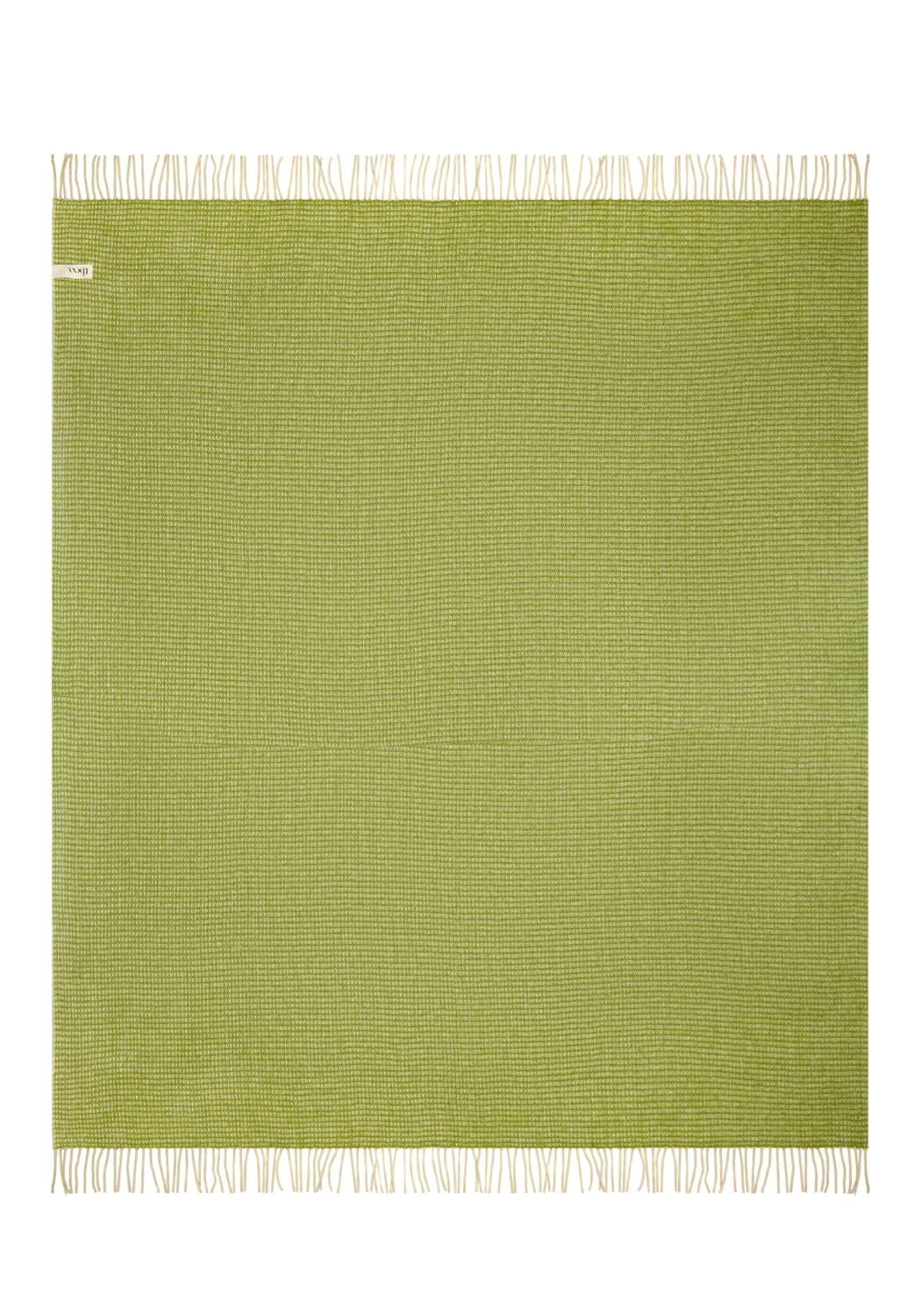 Green Waffle Weave Wool Blanket