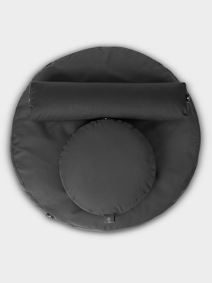 Yoga Studio EU Round Organic Zabuton Meditation Cushion Kit, Zafu & Pranayama